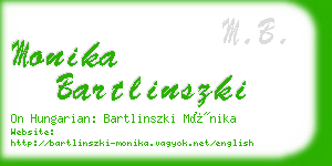 monika bartlinszki business card